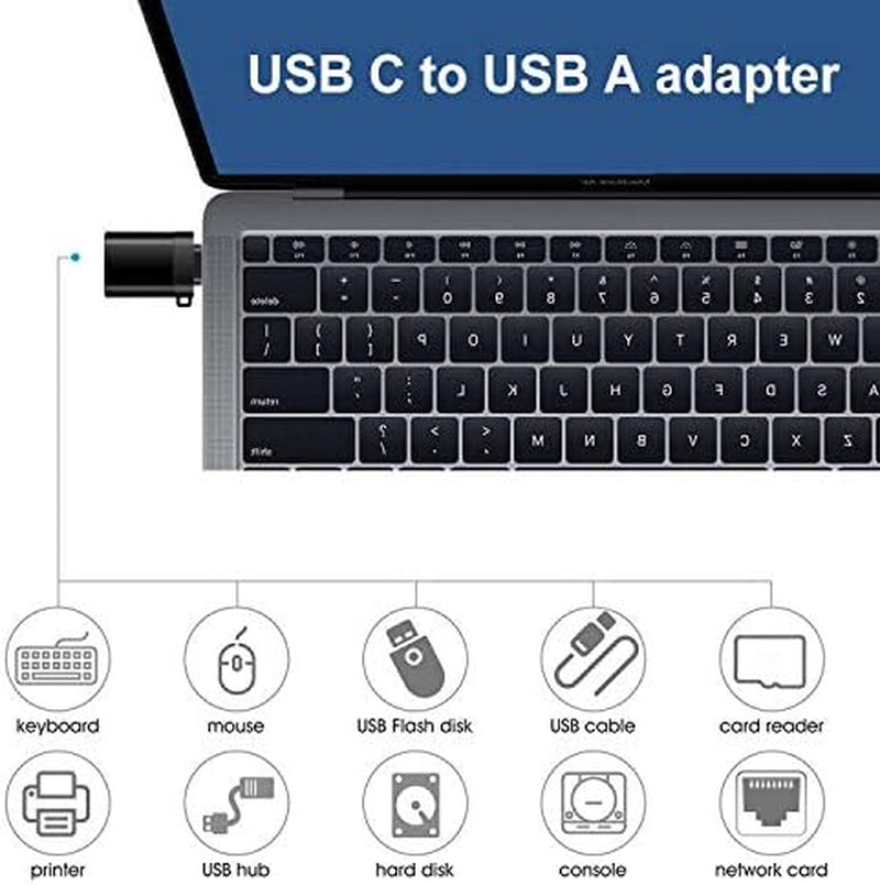 USB C Adapter 4Pack Micro USB to USB C Adapter USB C to USB-A USB C to USB Converter Type C Adapter OTG USB Type C Adapter Portable Key Fob for Huawei Mate Galaxy LG