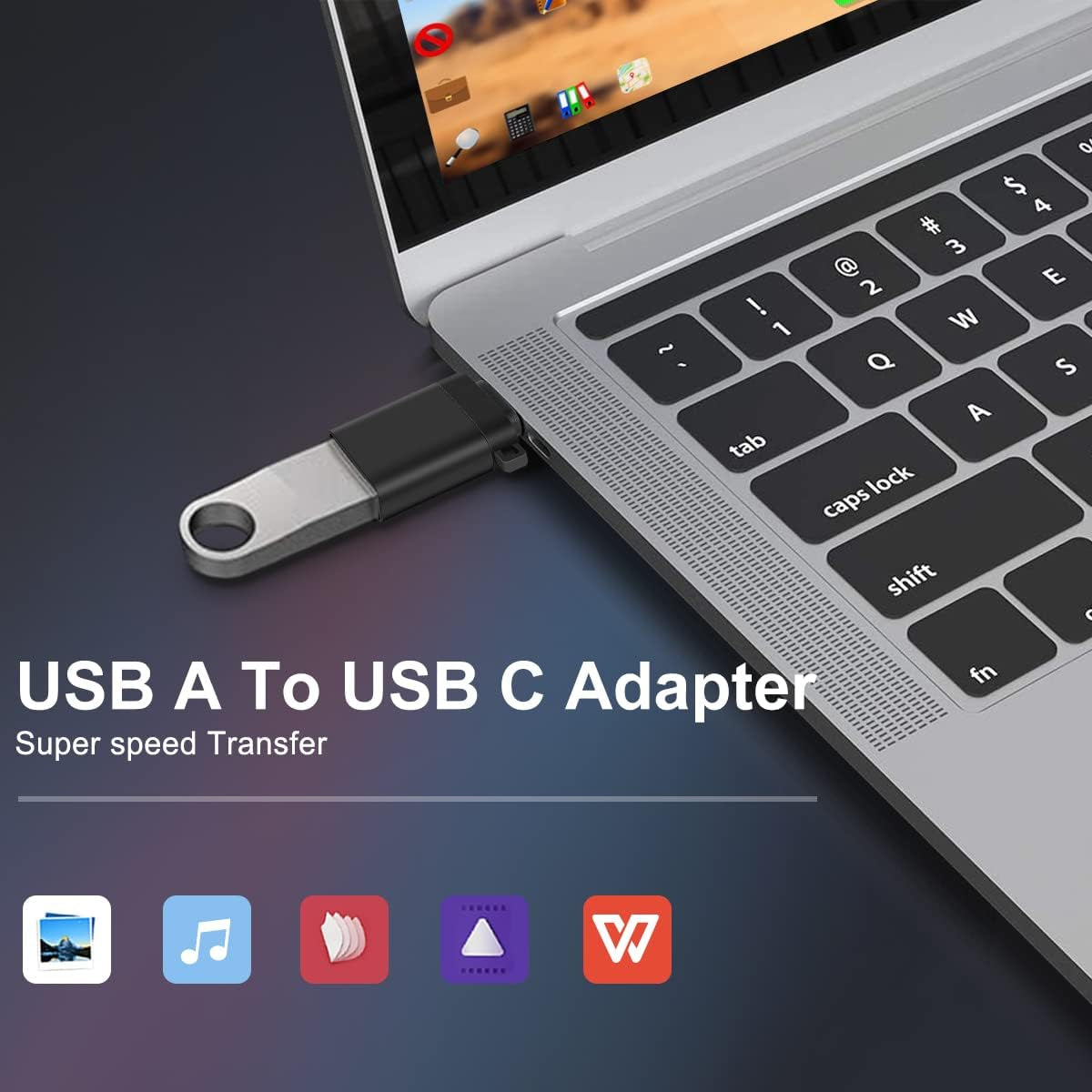 USB C Adapter 4Pack Micro USB to USB C Adapter USB C to USB-A USB C to USB Converter Type C Adapter OTG USB Type C Adapter Portable Key Fob for Huawei Mate Galaxy LG