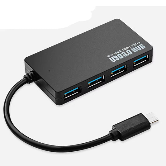 4 Ports USB 3.0 Hub High Speed Splitter Multi Usb Splitter Typec Expander Adapter for Macbook Pro Laptop Mouse Keyboard Xbox PS5